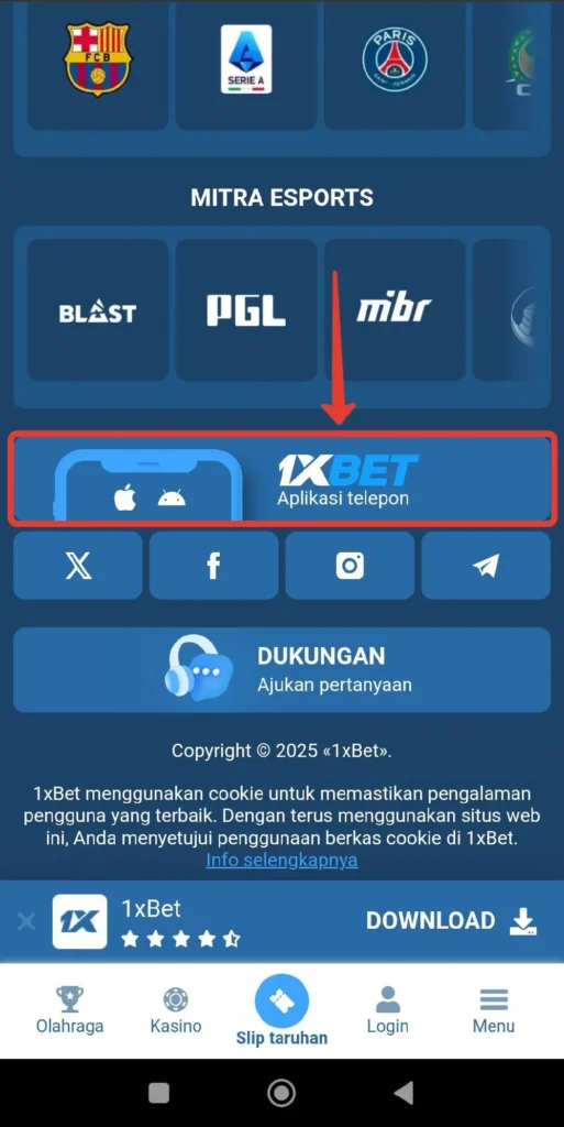 Cara Download 1xBet APK untuk Android